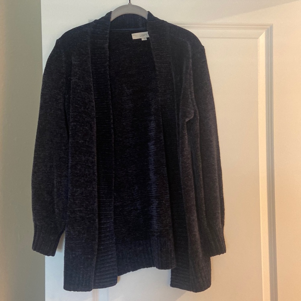 Super soft and cozy Navy blue loft size small cardigan